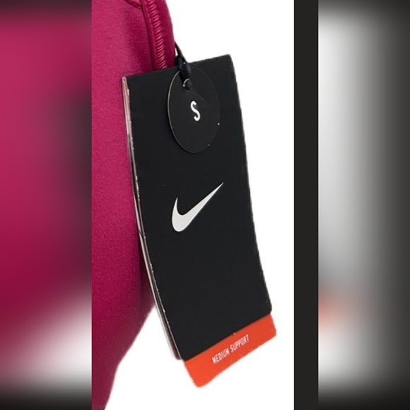 #371 Nike Pro NWT Dri-Fit Medium Support Sports Bra Pink&Black - Picture 3 of 3